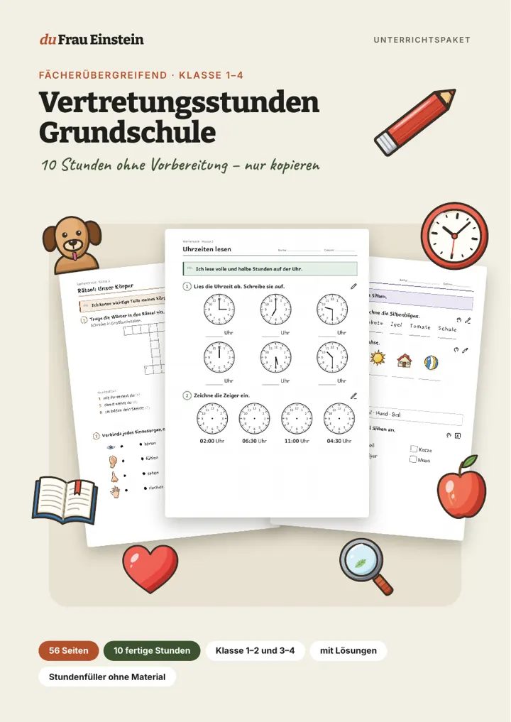 Paket: Vertretungsstunden Grundschule